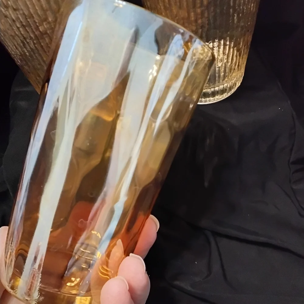 Vintage Set of Jeannette Tree Bark 3~Jeanette Carnival Glass-Honeycomb-Gold 1